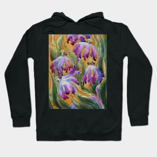 Tulips Watercolor Painting Hoodie